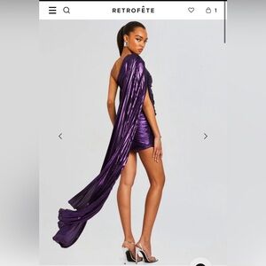 Retrofete Karena Purple Dress sz M NEW WITH TAGS
